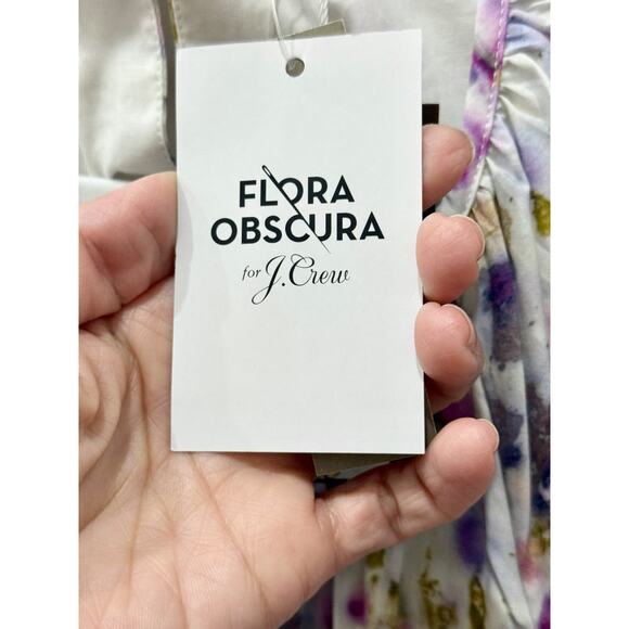 NWT Flora Obscura X J.Crew Side-Cutout A-Line Dress Kaleidoscope Floral Womens 8 - Picture 5 of 7